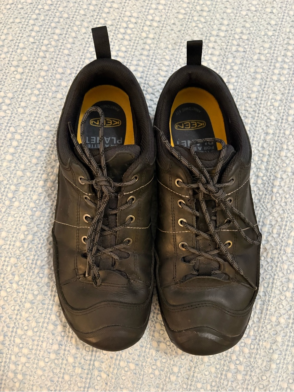 KEEN Black Men's Targhee III Low Waterproof Trail Hiking Shoes Leather Size 12